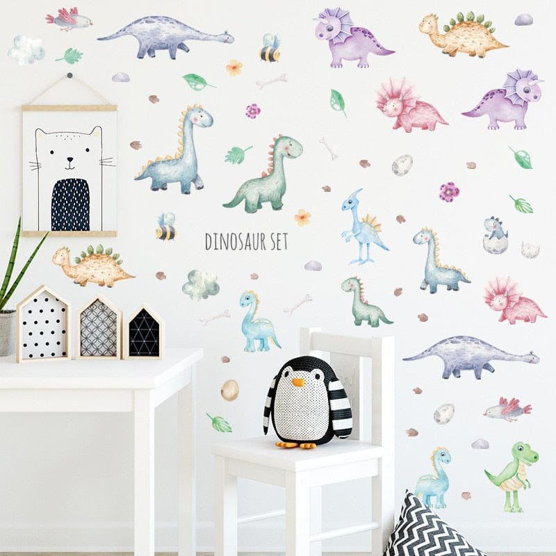 Stickers Chambre Bébé Dinosaure Cartoon Stickers Mania