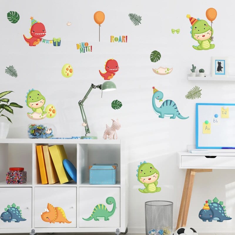 Stickers Chambre Bébé Dinosaures Mignons Stickers Mania