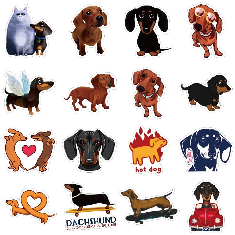 Stickers Chien Teckel Stickers Mania