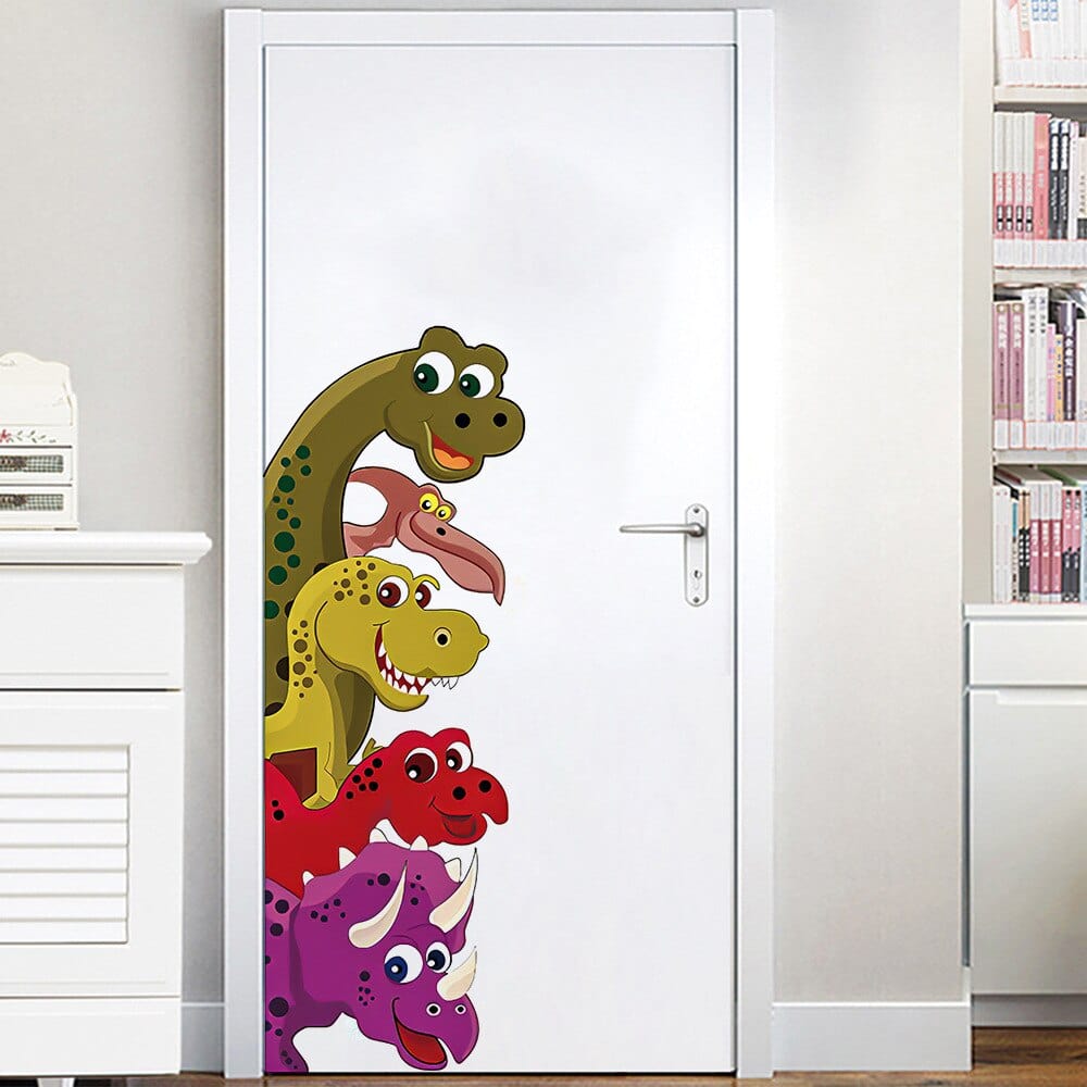 Stickers Dinosaures pour Porte Stickers Mania