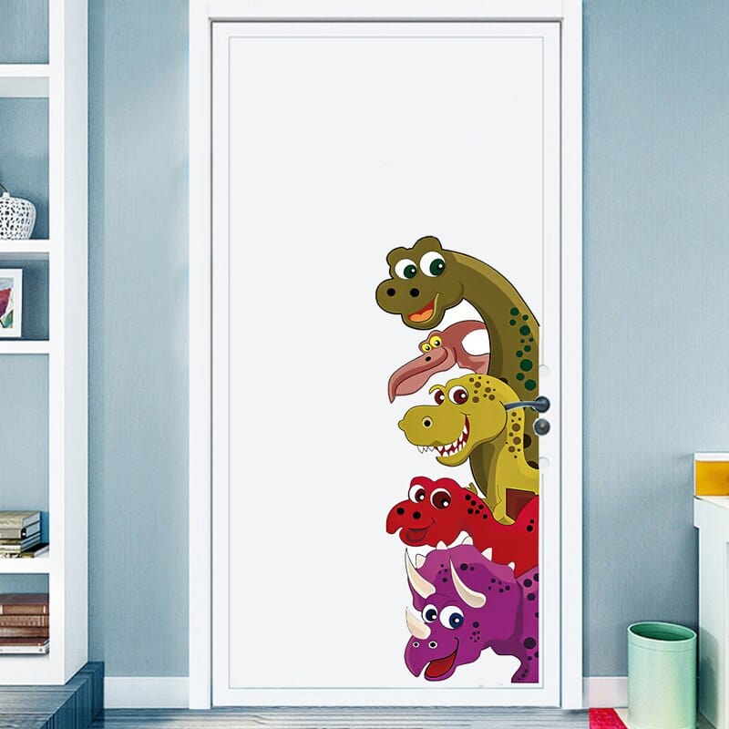 Stickers Dinosaures pour Porte Stickers Mania
