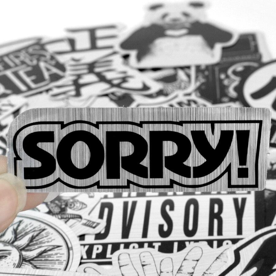 Stickers Graffiti Noir et Gris Métallisé Stickers Mania