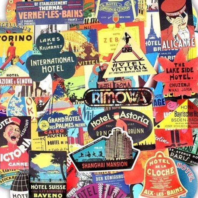 Stickers Hôtels du Monde <br> (Pack de 55) Stickers Mania