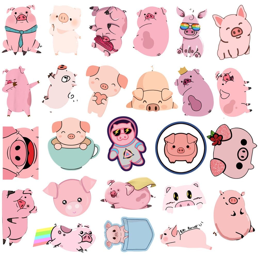 Stickers Kawaii Cochons Stickers Mania