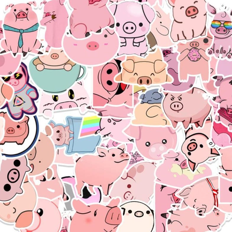 Stickers Kawaii Cochons Stickers Mania