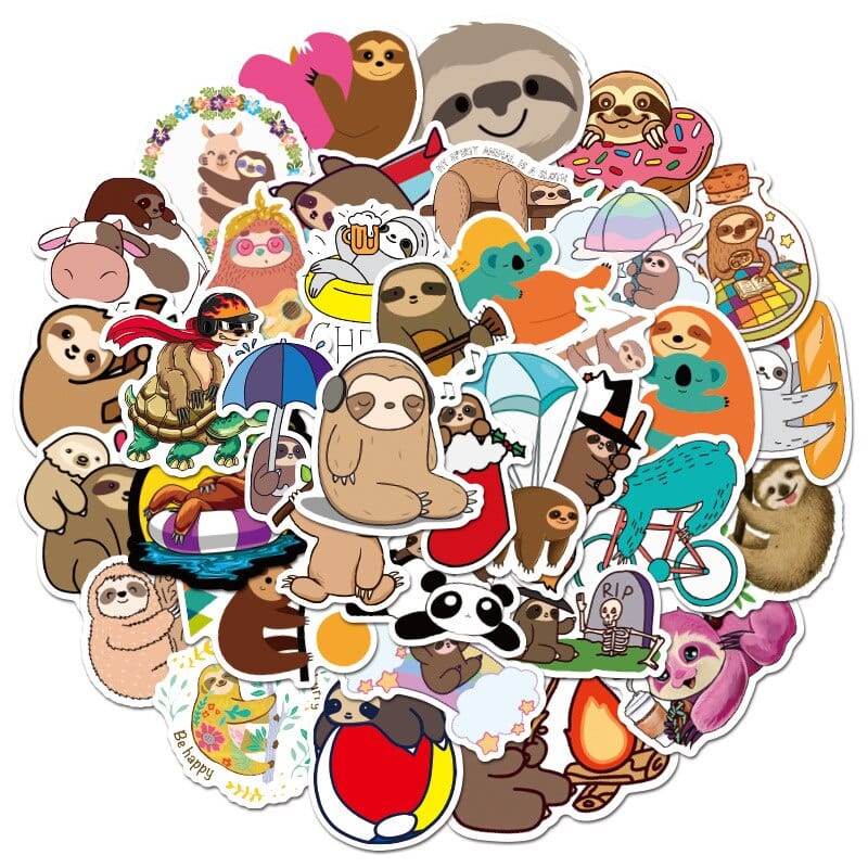 Stickers Kawaii Paresseux Stickers Mania