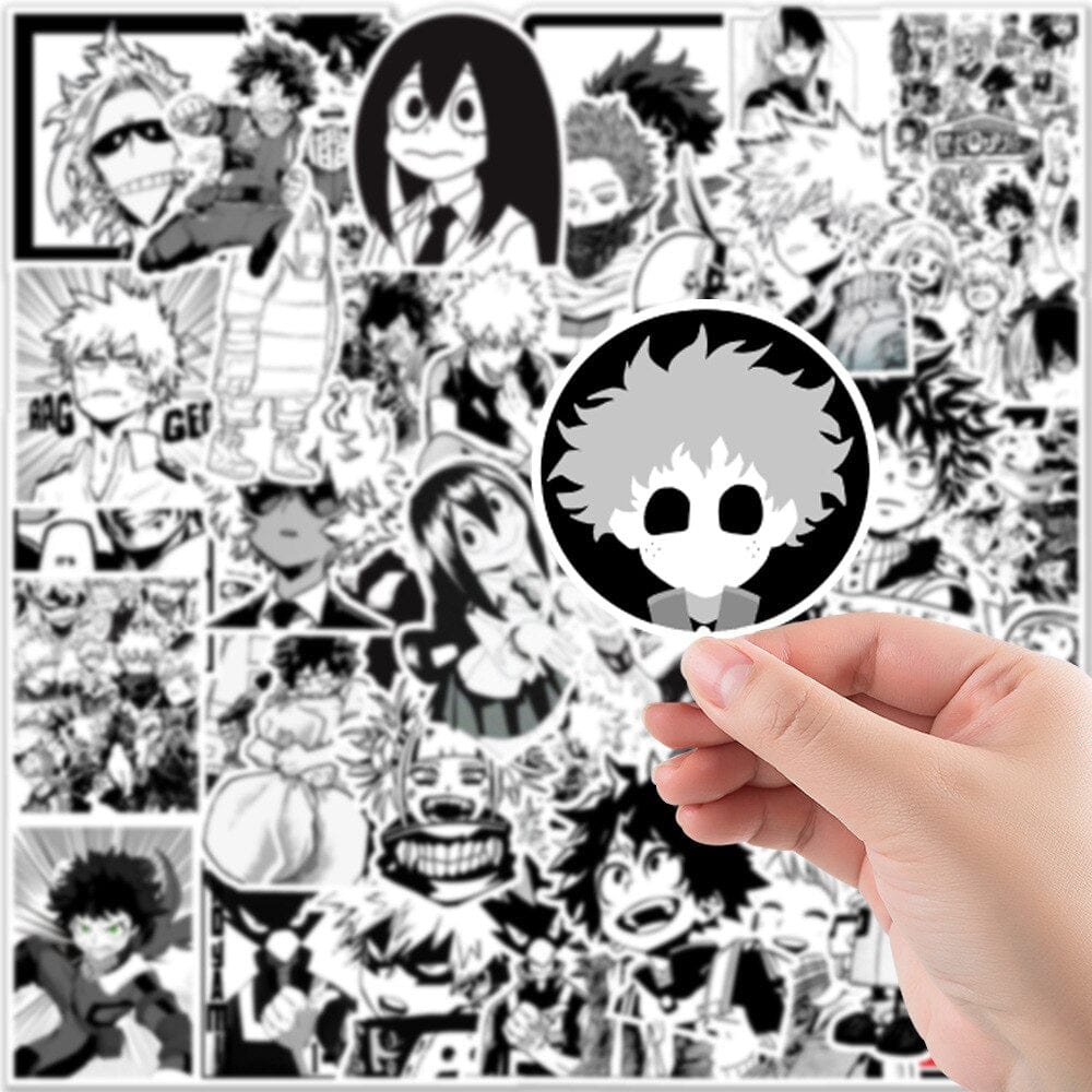 Stickers Manga<br> Noir et Blanc (50 pcs) Stickers Mania
