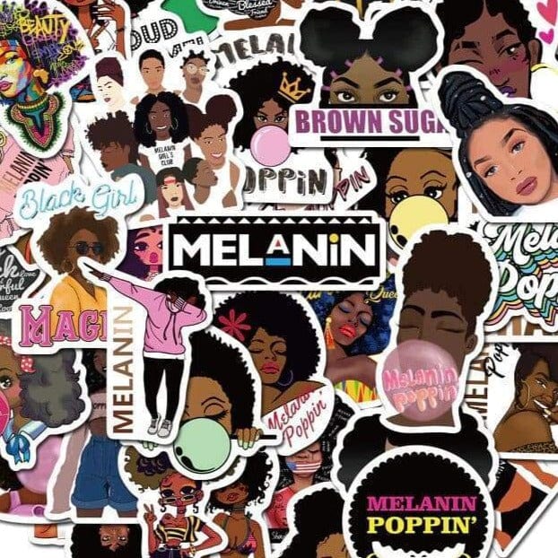 Stickers Melanin' Poppin Stickers Mania