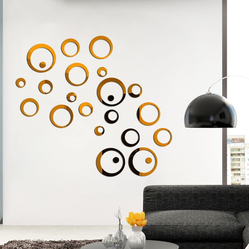 Stickers Miroir Design Orange Stickers Mania