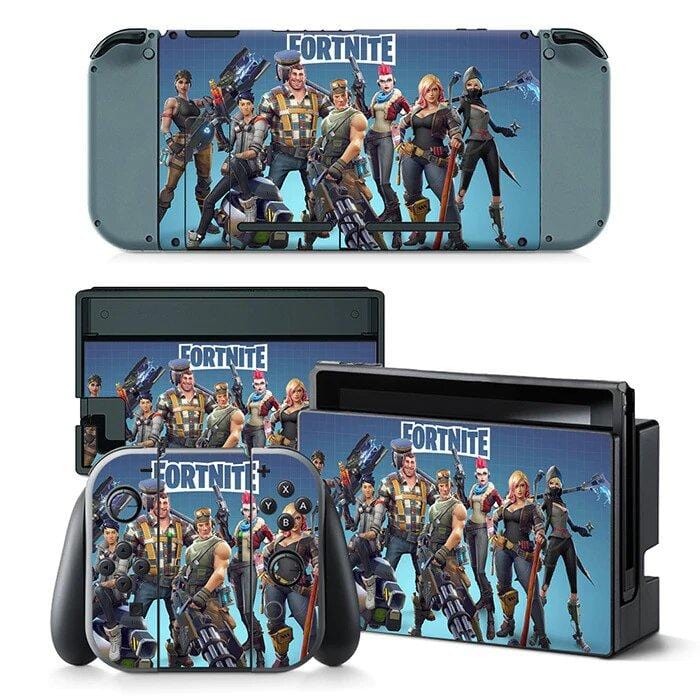 Stickers Nintendo Switch Fortnite Bleu Stickers Mania