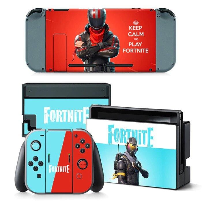 Stickers Nintendo Switch Fortnite Rouge et Bleu Stickers Mania