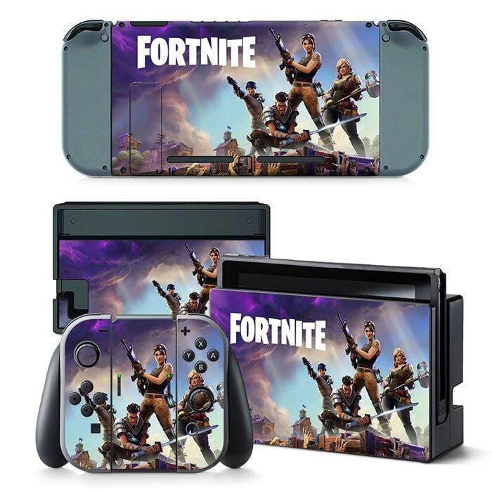 Stickers Nintendo Switch Fortnite Violet et Bleu Stickers Mania