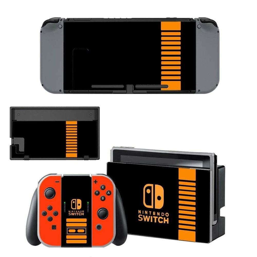 Stickers Nintendo Switch Noir et Orange Stickers Mania