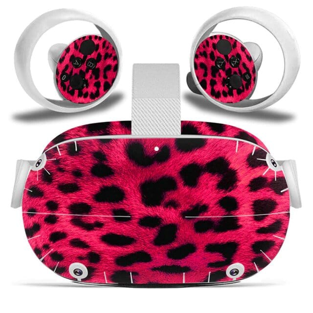 Stickers Oculus Quest 2 Léopard Rose Stickers Mania