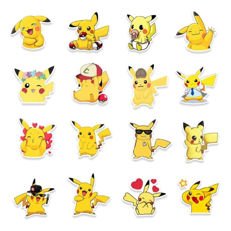 Stickers Pikachu<br> (50 pcs) Stickers Mania