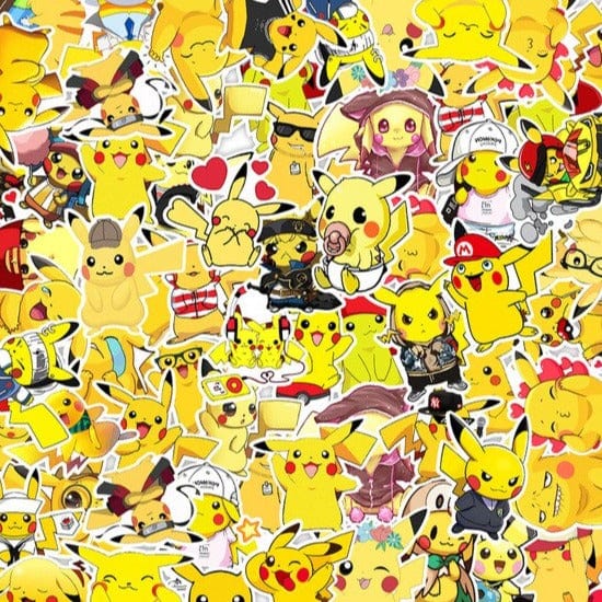 Stickers Pikachu<br> (50 pcs) Stickers Mania