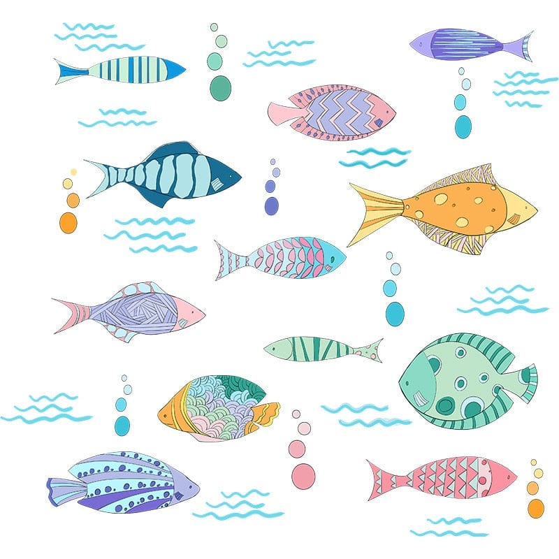 Stickers Poissons pour Salle de Bain Stickers Mania