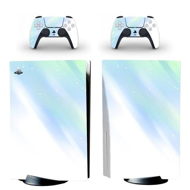 Stickers PS5<br> Blanc et Vert Stickers Mania