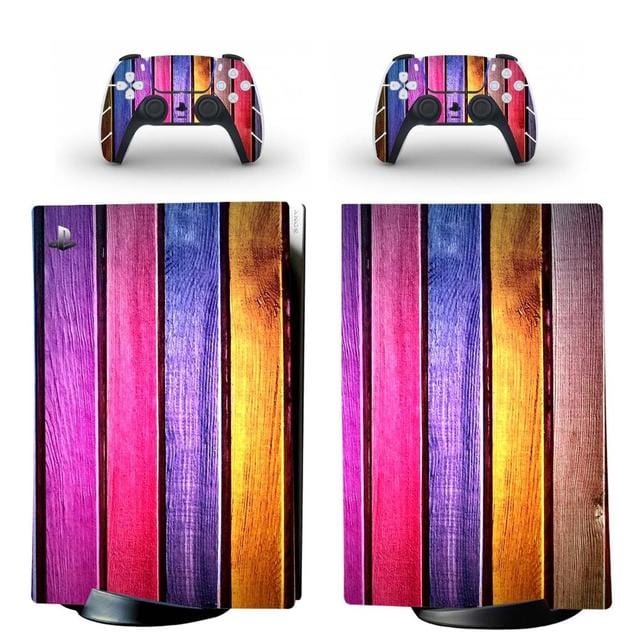 Stickers PS5 Digital<br> Bois Coloré Stickers Mania