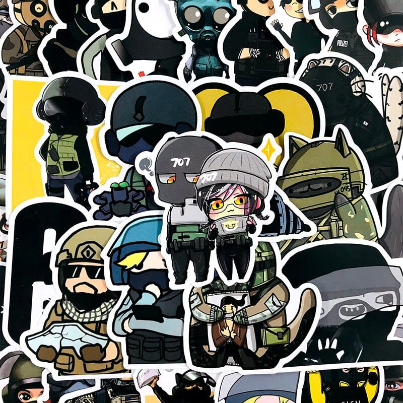 Stickers Rainbow 6 <br> (Pack de 49) Stickers Mania