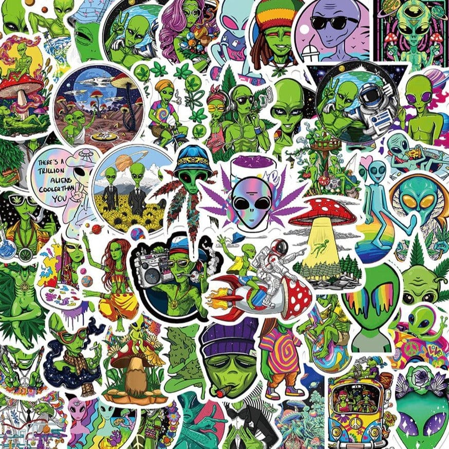 Stickers Skate <br> Aliens (50 pcs) Stickers Mania