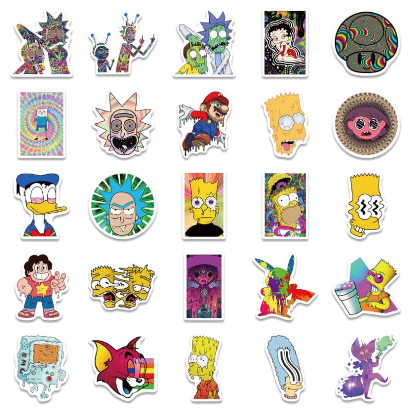 Stickers Skate<br> Cartoon Mix (50 pcs) Stickers Mania