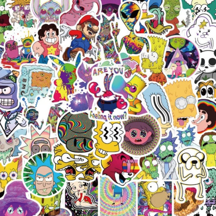 Stickers Skate<br> Cartoon Mix (50 pcs) Stickers Mania