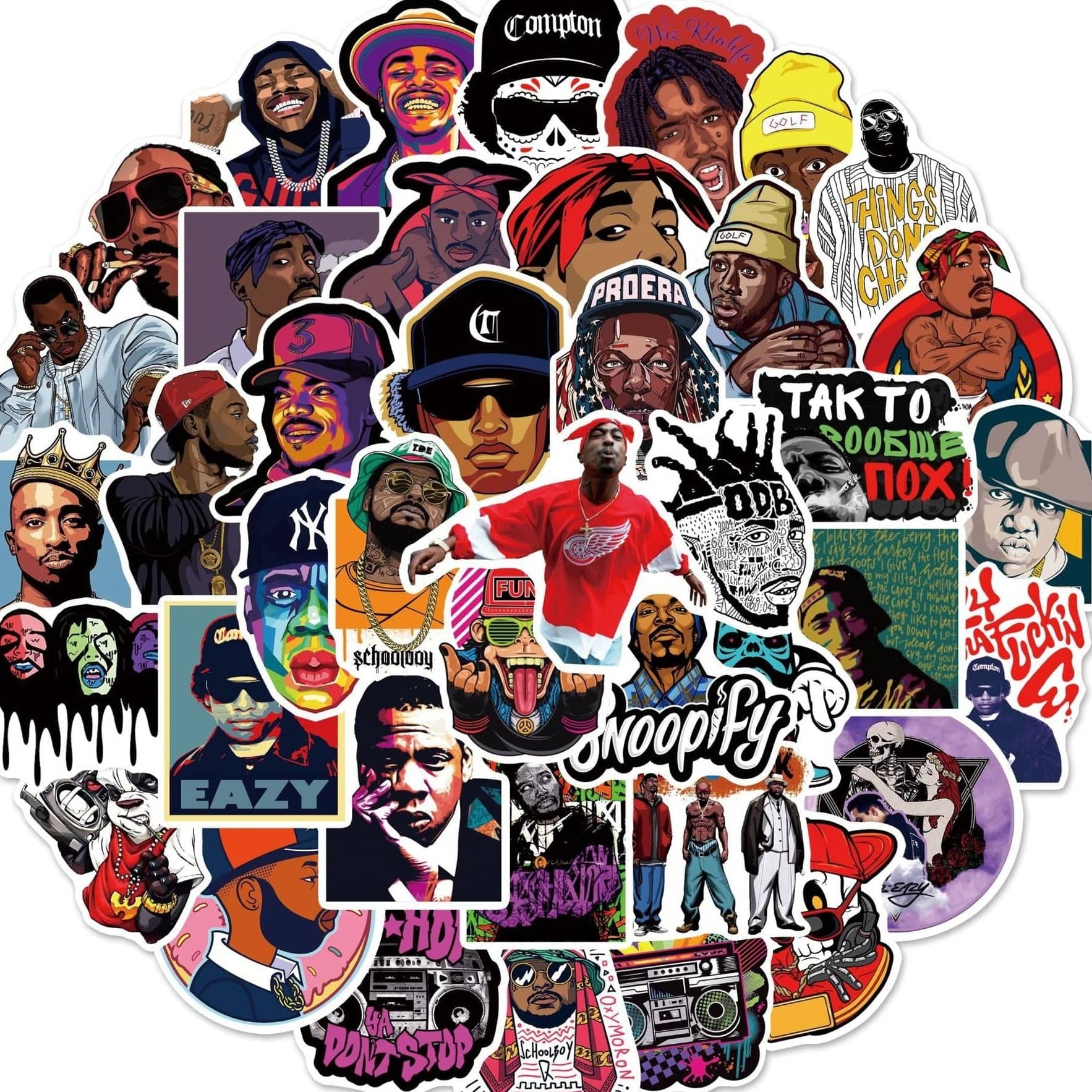 Stickers Skate<br> Hip Hop (50 pcs) Stickers Mania