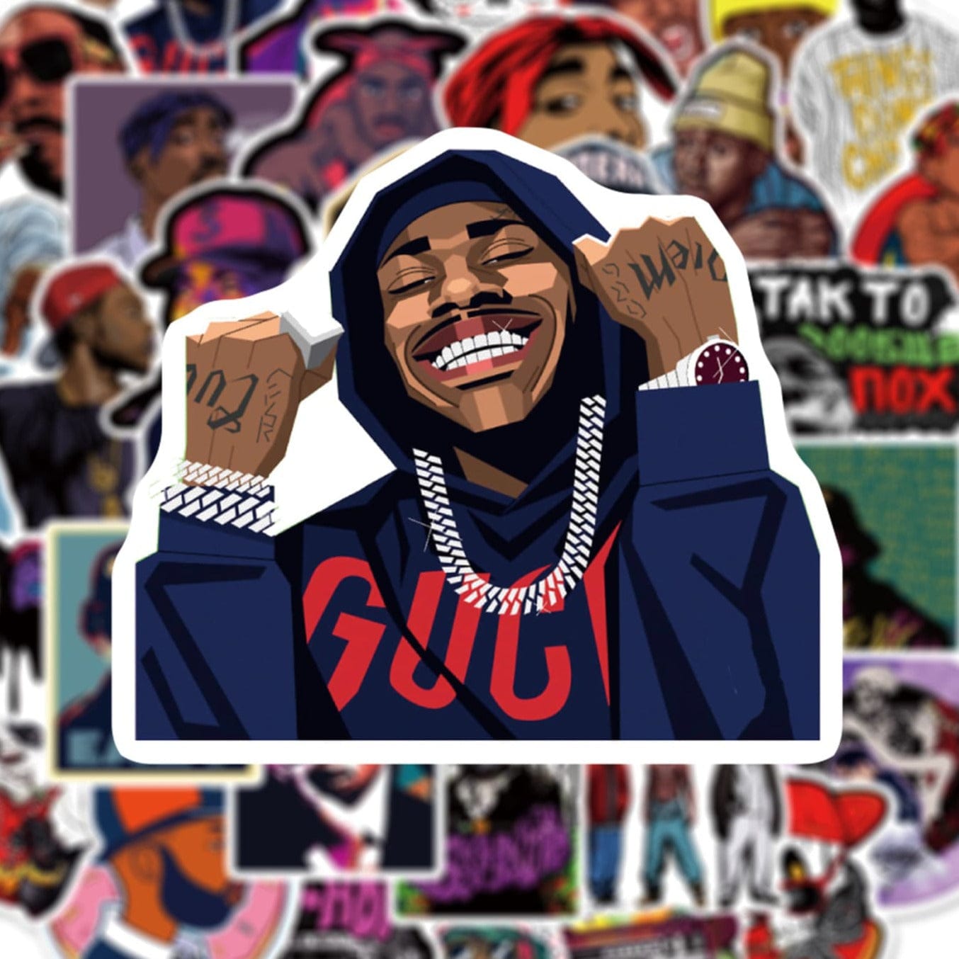 Stickers Skate<br> Hip Hop (50 pcs) Stickers Mania