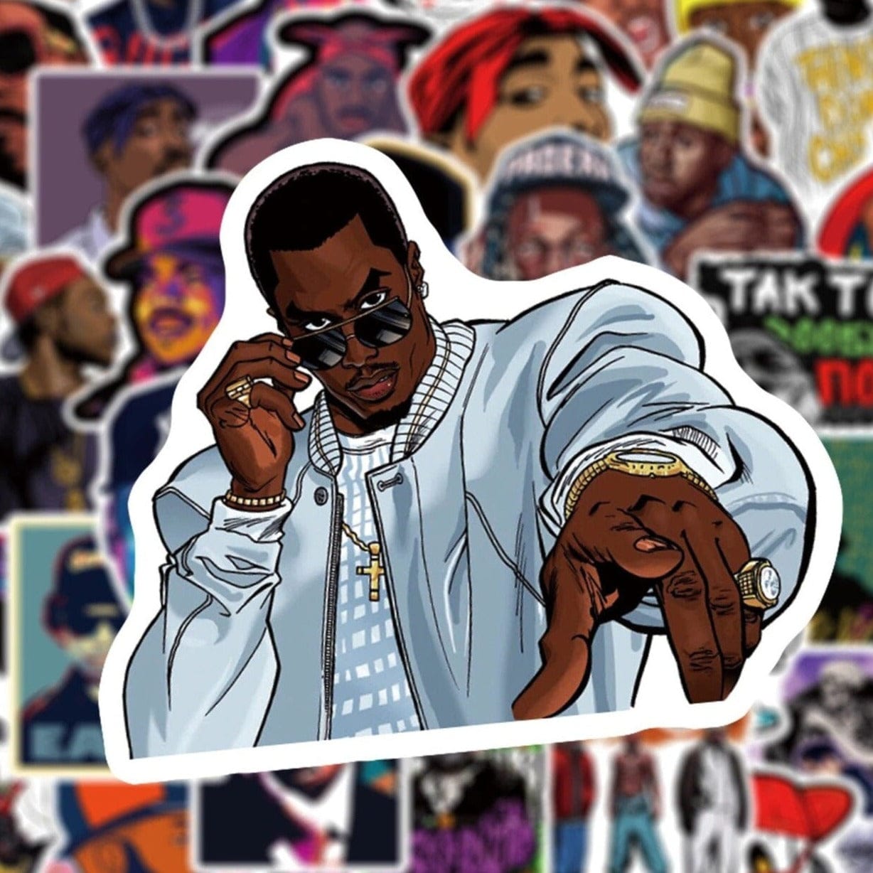 Stickers Skate<br> Hip Hop (50 pcs) Stickers Mania