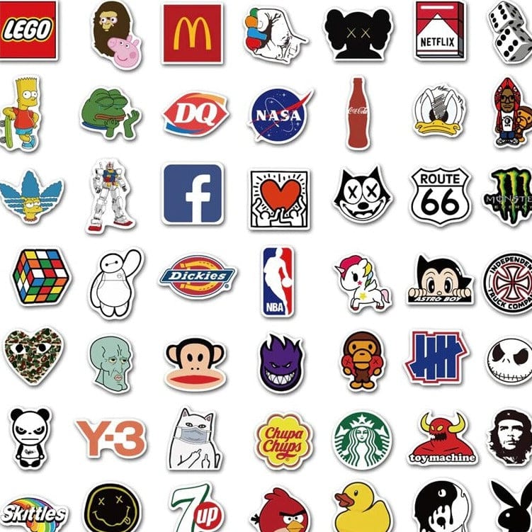 Stickers Skate<br> Marques Mate (100 pcs) Stickers Mania