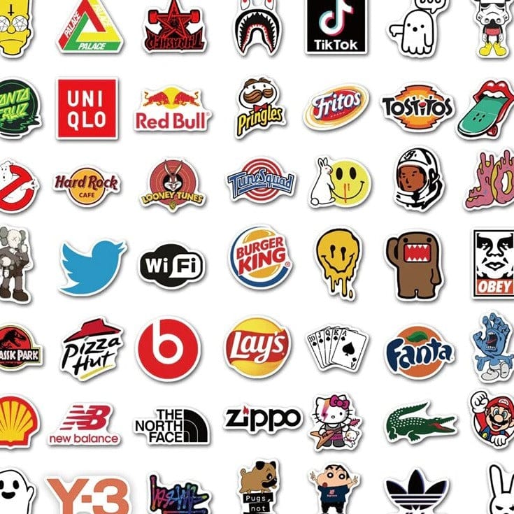 Stickers Skate<br> Marques Mate (100 pcs) Stickers Mania