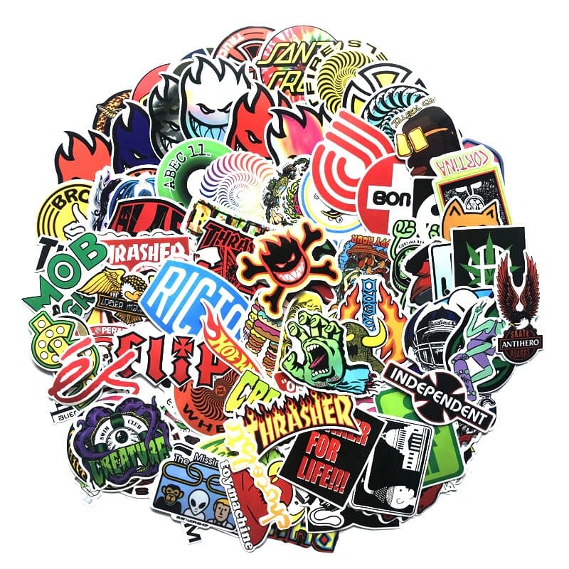 Stickers Skate | Pack de 100 Autocollants Stickers Mania