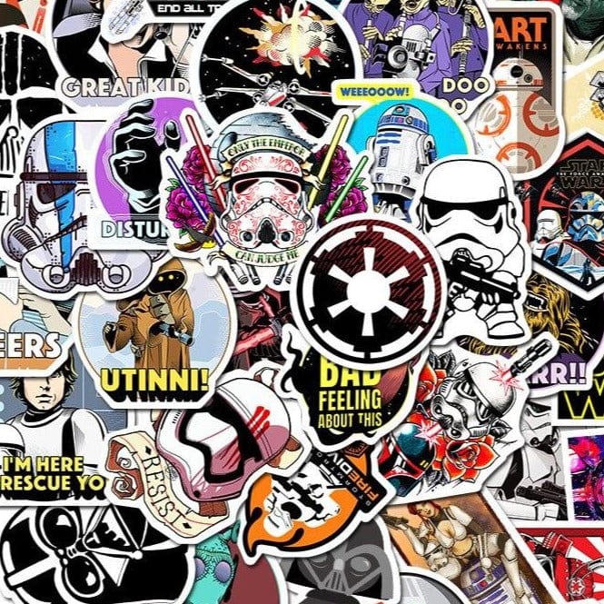 Stickers Skateboard<br> Star Wars (50pcs) Stickers Mania