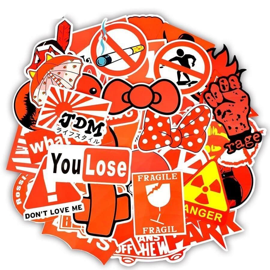 Stickers Skateboard Rouge Stickers Mania