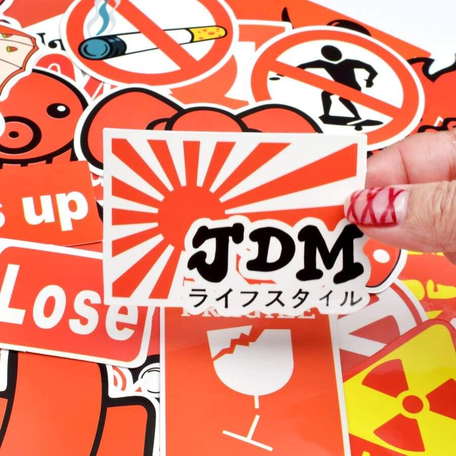 Stickers Skateboard Rouge Stickers Mania