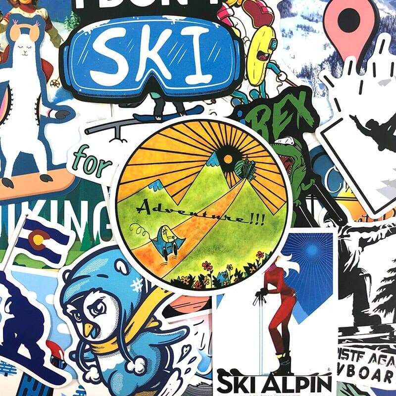 Stickers Ski | Pack de 35 Stickers Mania