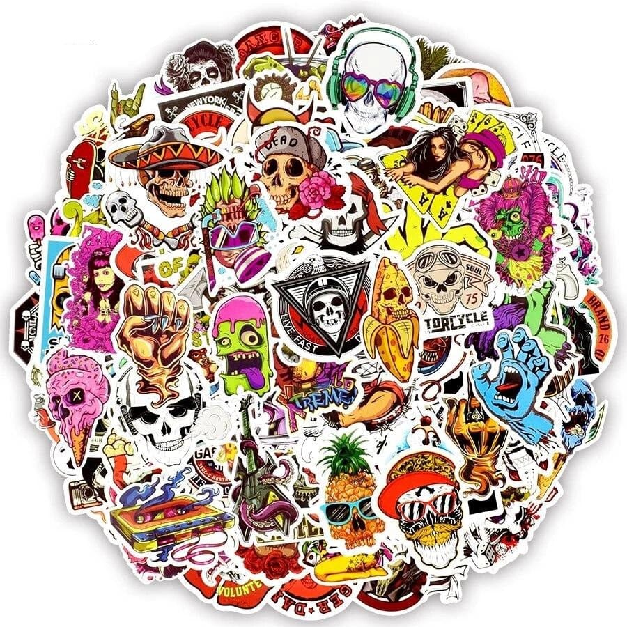 Stickers Skull<br> (150pcs) Stickers Mania