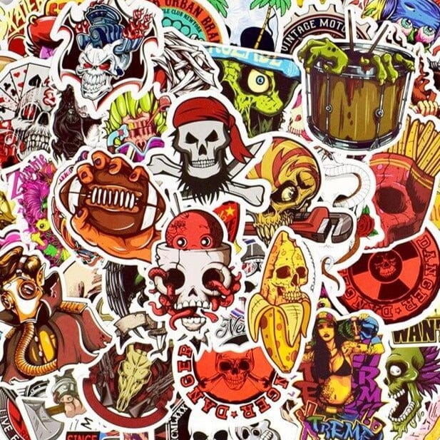Stickers Skull<br> (150pcs) Stickers Mania