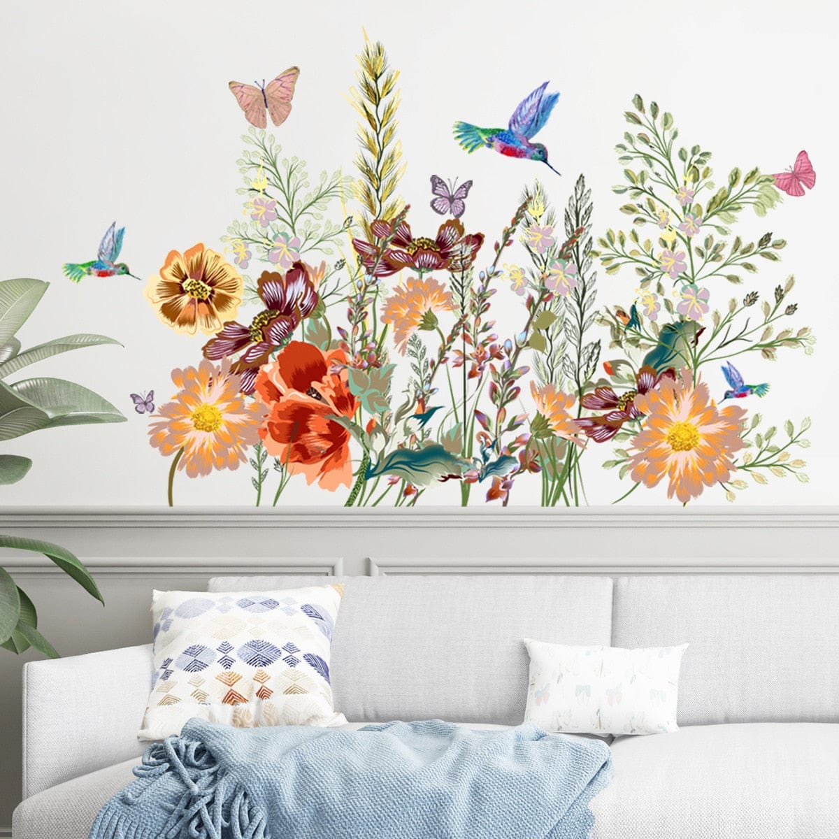 Stickers Tête de Lit Fleurs Stickers Mania