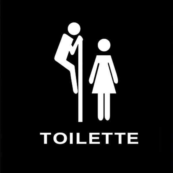 Stickers Toilettes Porte 2 Blanc Stickers Mania