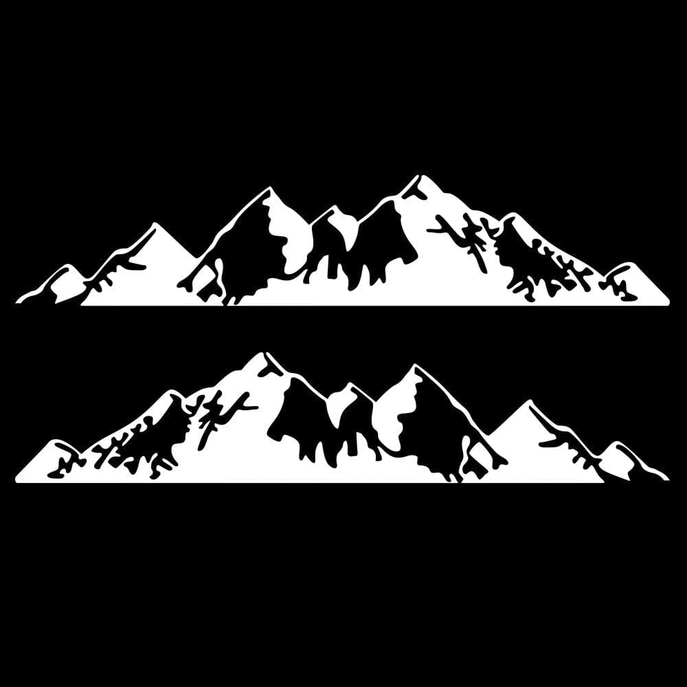 Stickers Van Latéral Montagnes Blanc Stickers Mania