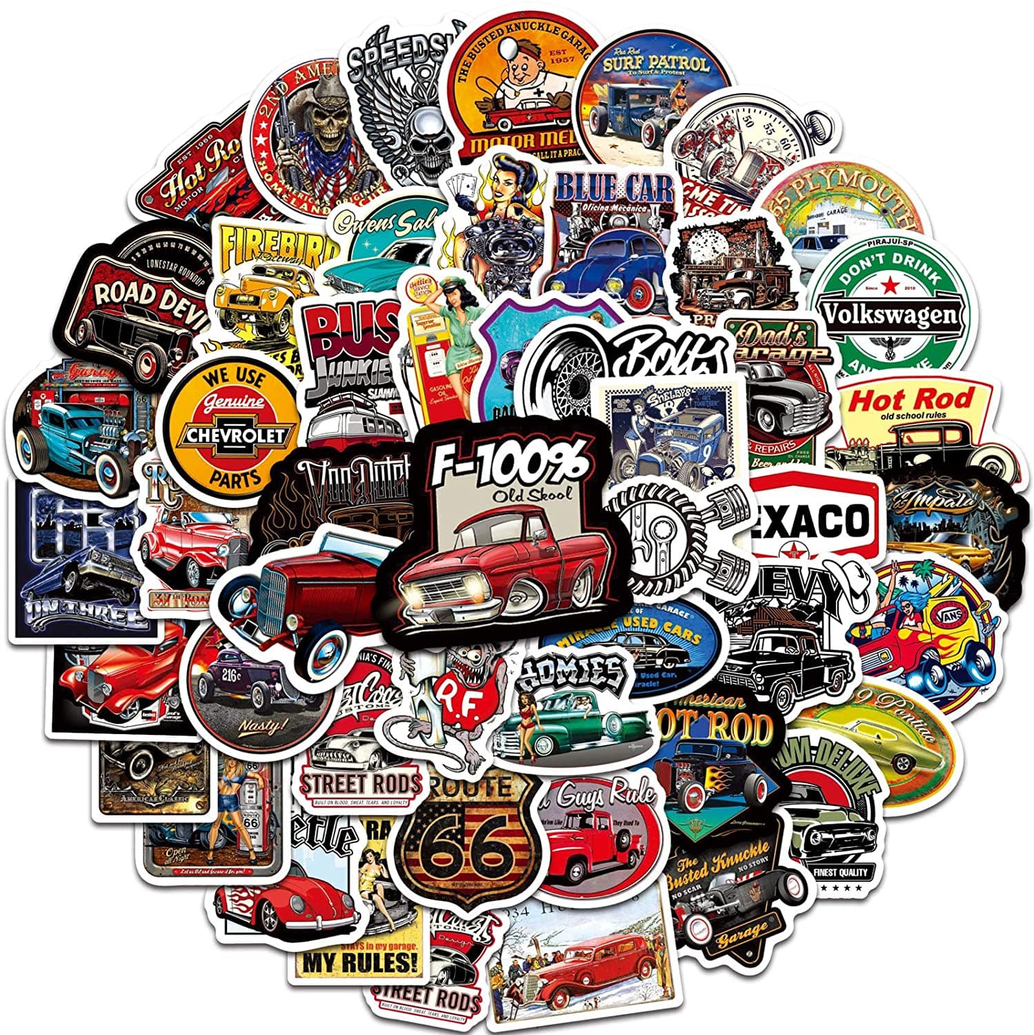 Stickers Vintage<br> Automobile (50 pcs) Stickers Mania