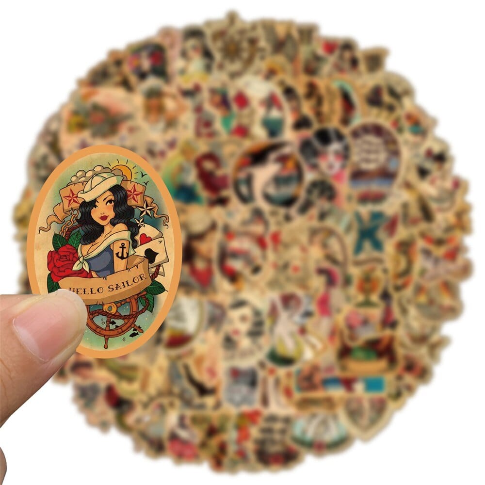 Stickers Vintage<br> Tatouages (50 pcs) Stickers Mania