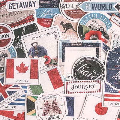 Stickers Vintage<br> Voyage (90 pcs) Stickers Mania