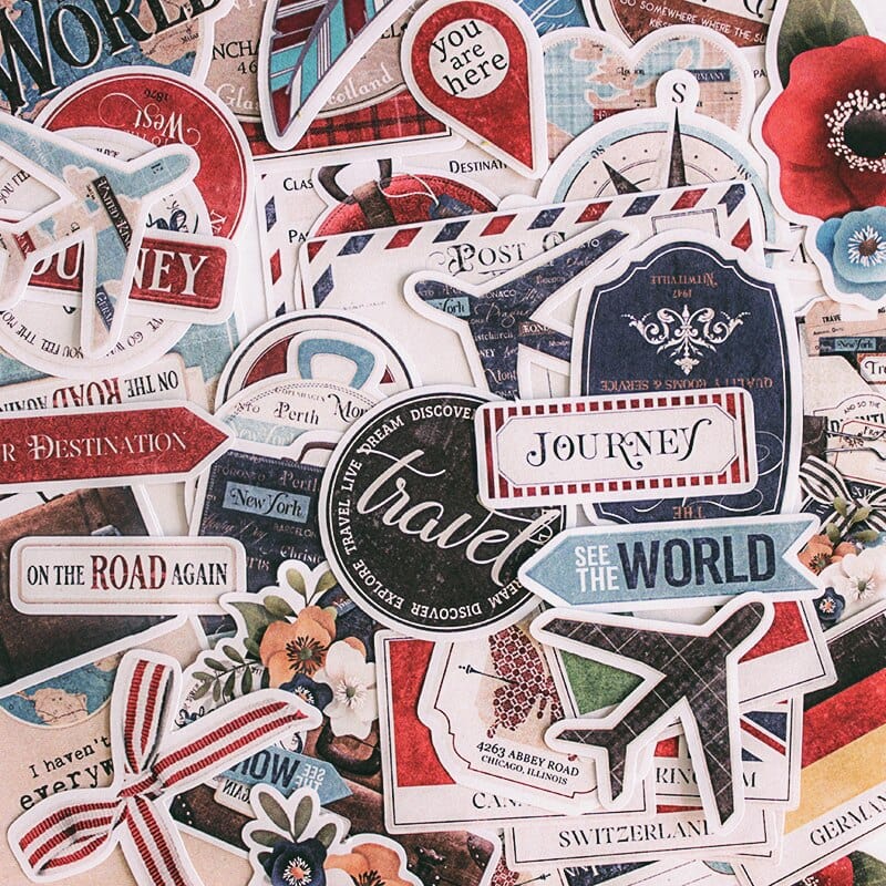 Stickers Vintage<br> Voyage (90 pcs) Stickers Mania