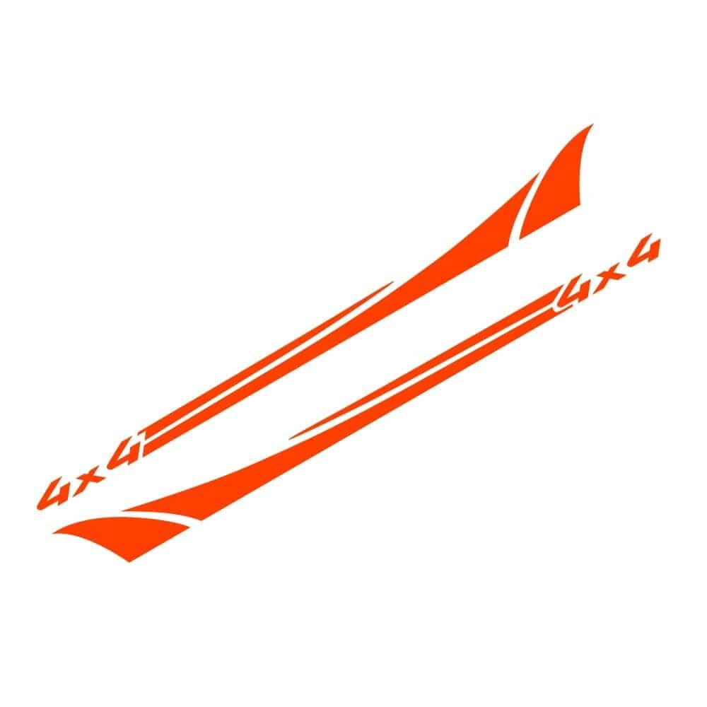 Stickers Voiture 4x4 Orange Stickers Mania