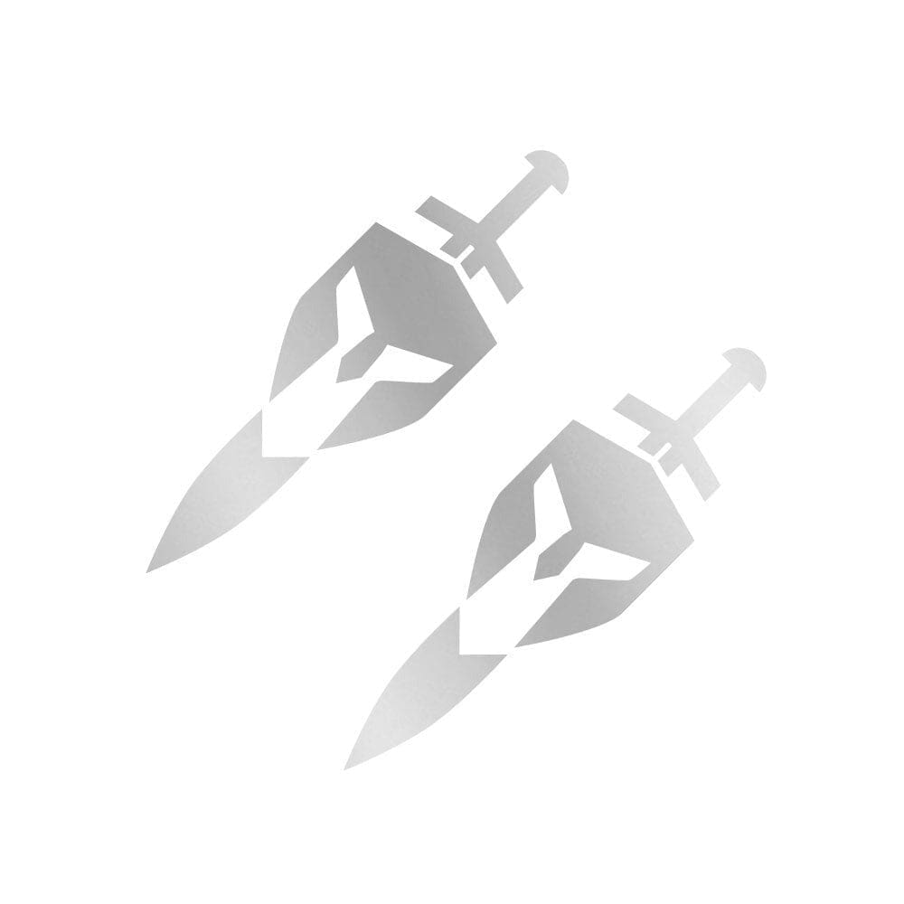 Stickers Voiture<br>Épée et Bouclier Argent Stickers Mania