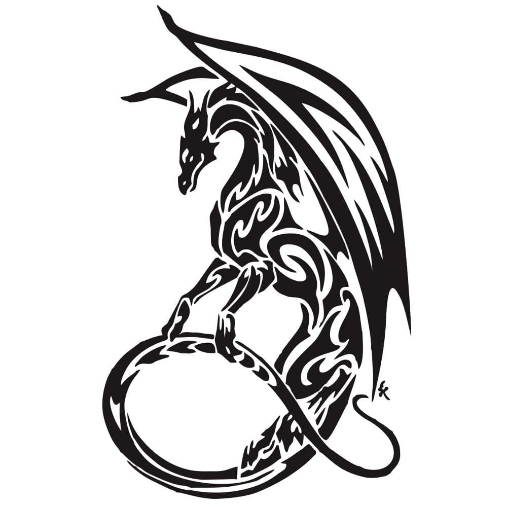 Stickers Voiture Dragon Noir Stickers Mania