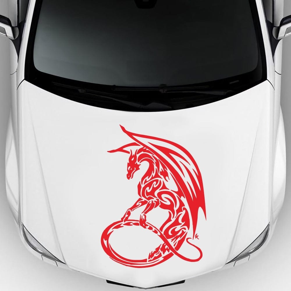 Stickers Voiture Dragon Rouge Stickers Mania